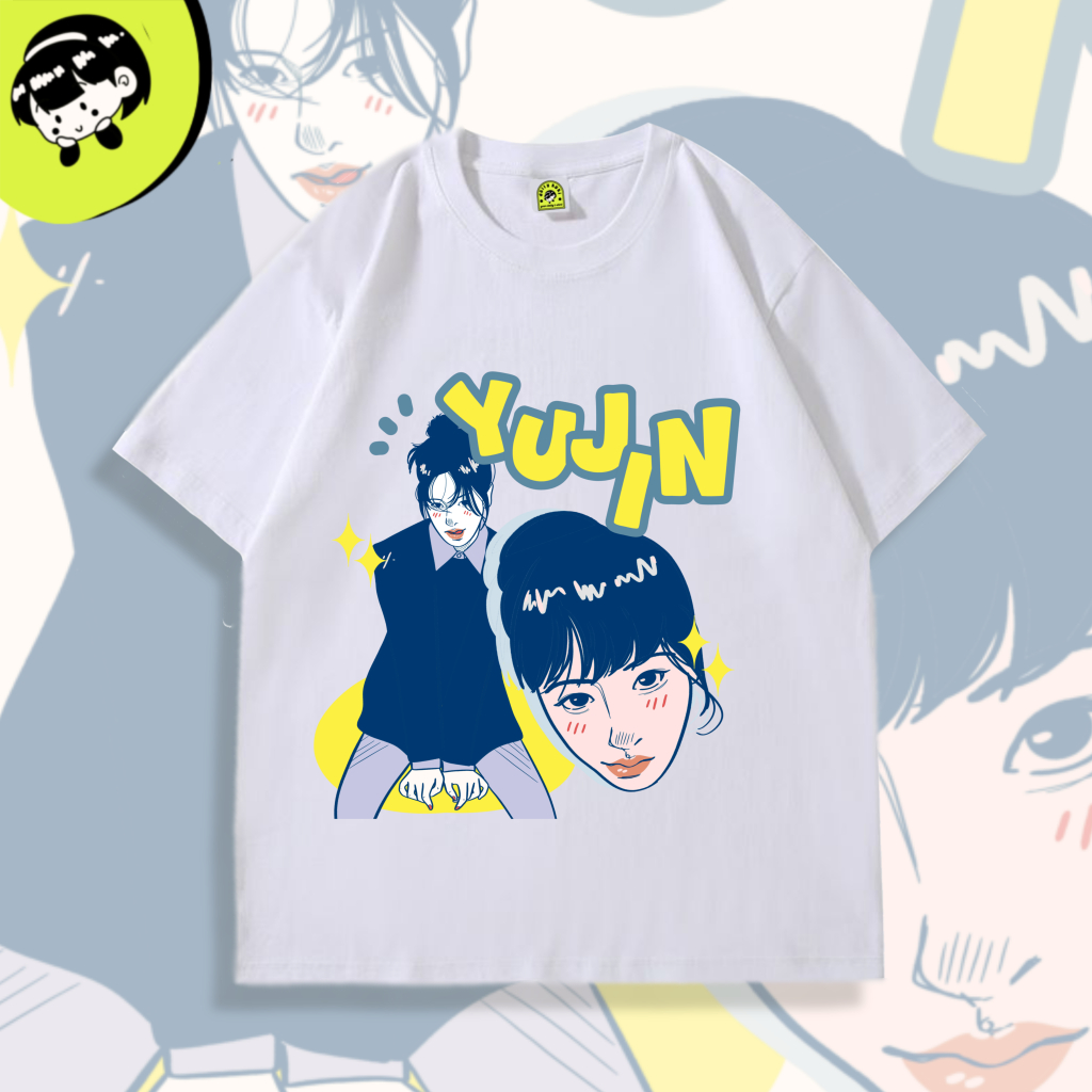 KATUN KUKI เสื้อยืด Unisex IVE Ahn Yujin / ผ้าฝ้ายหวี 24 วินาที / แขนสั้น