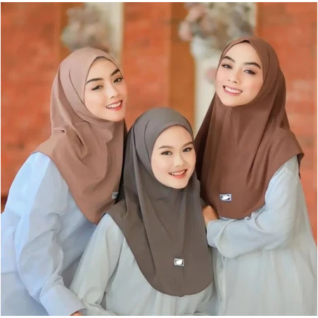 KENZIE-bergo malay ไซส์ M คลุมฮิญาบหน้าอก bergo daisy non pet jersey โดย KENZIE HIJAB