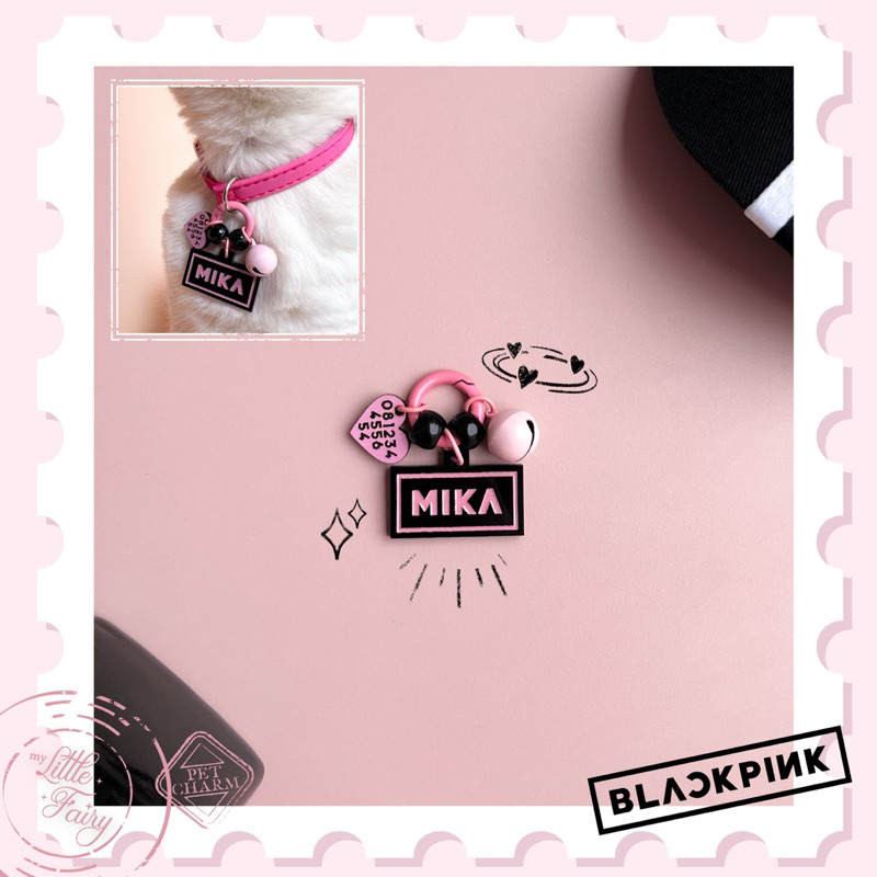 [CUSTOM NAME] Blackpink Pet Tag Cat Custom Pet Tag Custom Cat Necklace Custom Dog Necklace Custom Na