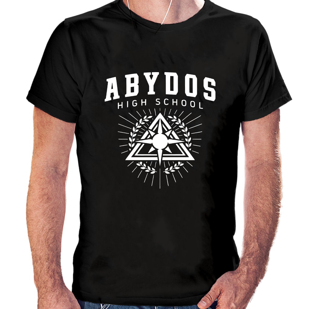 อะนิเมะเสื้อยืด ABYDOS HIGHSCHOOL D BLUE ARCHIVE มังงะ Tshirt Unisex ญี่ปุ่น BRAIN CLOTHES