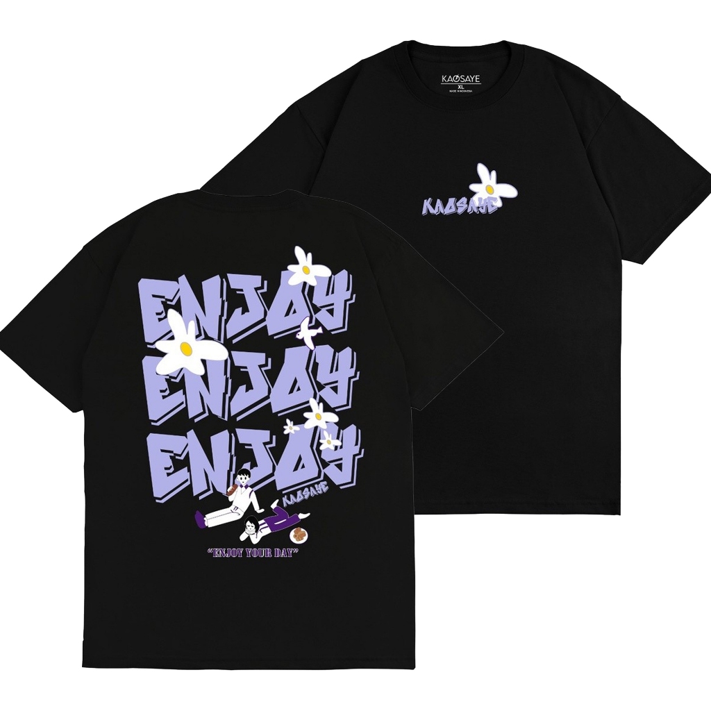 เสื้อยืด Distro 24s Unisex Enjoy Your Day เสื้อยืด (ผู้ชายและผู้หญิง)