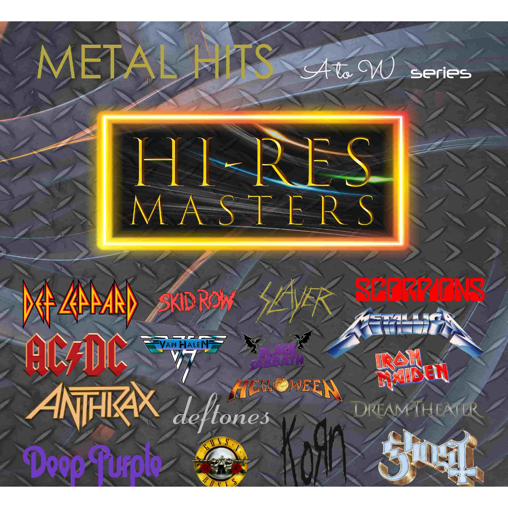 Cd Metal Hits, A to W Hi-Res Masters (5 แผ่น) * Metal Rock, K2HDPro, boxset เพรียวบาง *