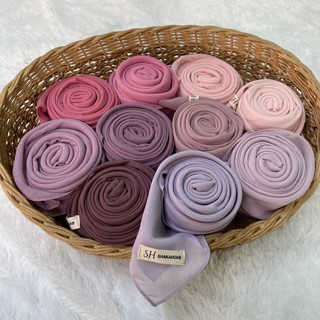 Shakahijab - Hijab Plain Square Premium Jahit Tepi / Hijab Segi Empat Premium Jahit Tepi Nyaman Polycotton Lembut Tebal