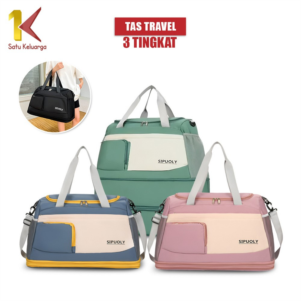 One Family Jumbo 3 ชั้นกระเป๋าเดินทางอเนกประสงค์ T62 Gym Fitness Duffel Bag กันน้ําจัมโบ้