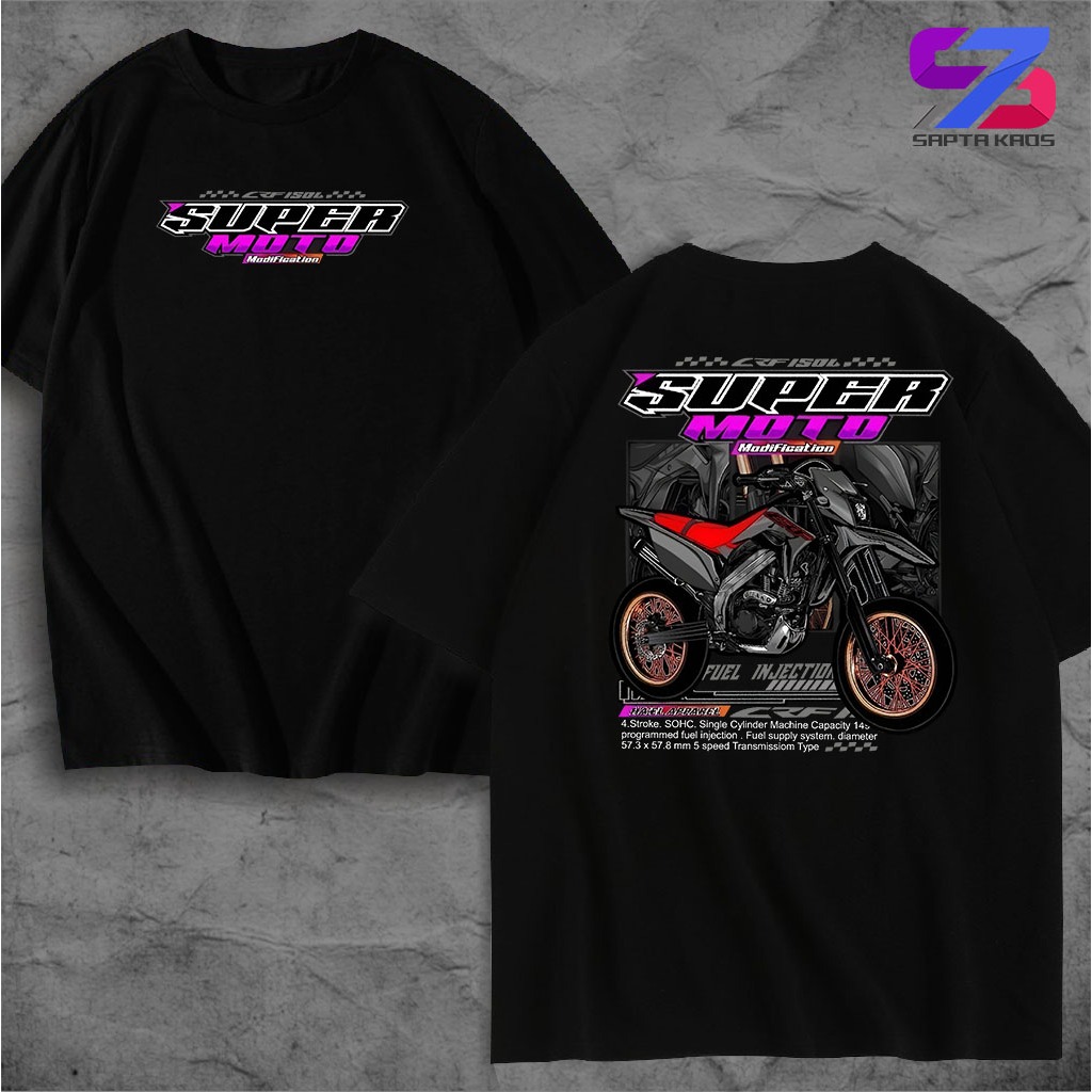 SPT269 SUPER MOTO RACING T-SHIRT เสื้อยืด SUPER MOTO DISTRO - SUITABLE สําหรับผู้ชายและผู้หญิง