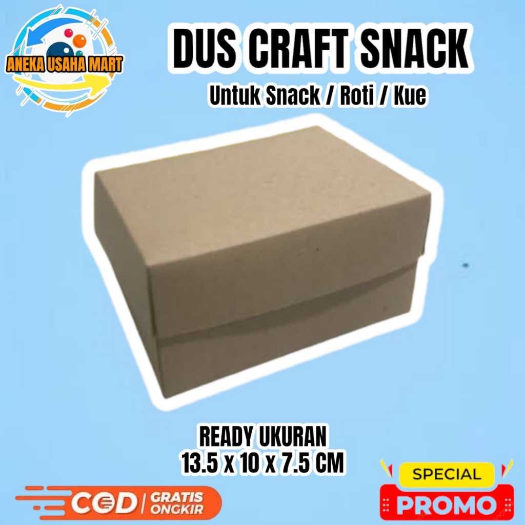 Snack Box Aqua T Snack Box Paper Snack Box กล่องกระดาษคราฟท์ - กล่องขนมปัง - กล่องเค้ก