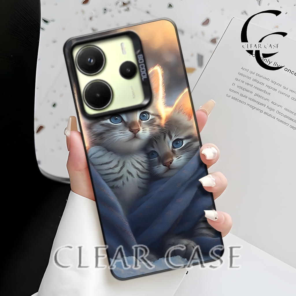 CLEARCASE - Softcase So Cool Redmi Note 14 4G ล่าสุดกรณี Fusion Motif Cat Kesing Hp Xiaomi Redmi Not