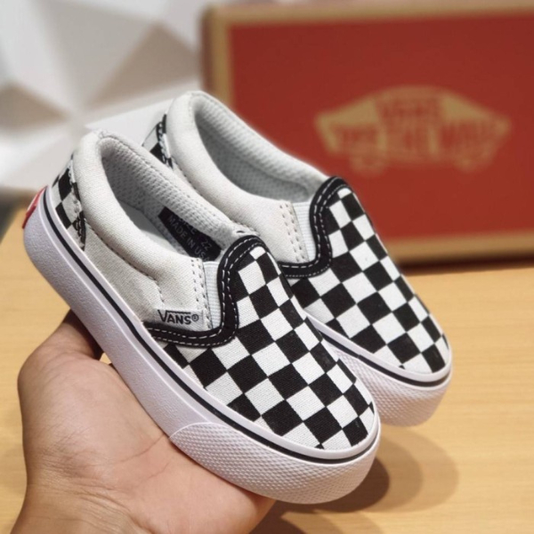 Vans1 SHOES SLIP ON CHILDRENS CHESS BOYS SHOES | รองเท้าเด็กผู้หญิง JUNIOR SHOES SLIP ON