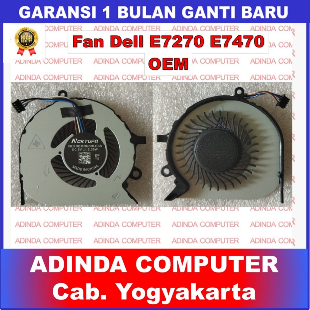 พัดลม Dell Latitude E7270 E7470 R37F7 0R37F7 7270 P26S (CE25) P26S001 - OEM