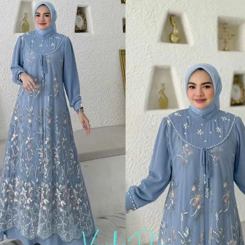 Varisa Dress ปาร์ตี้เชิญล่าสุด Gamis Brukat Jumbo Ceruty Babydoll Brocade หรูหราหรูหรา