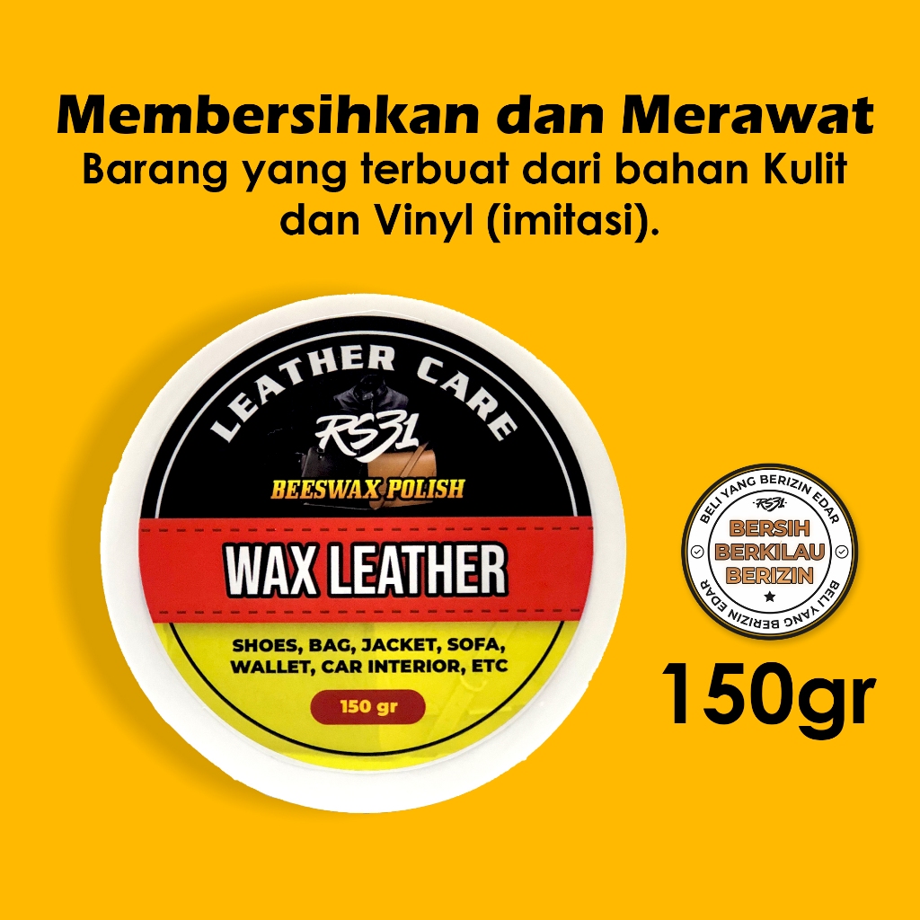 RS31 Leather Care Wax Leather 150gr - Leather and Synthetic Cleaner/Leather Jacket and Bag Polish