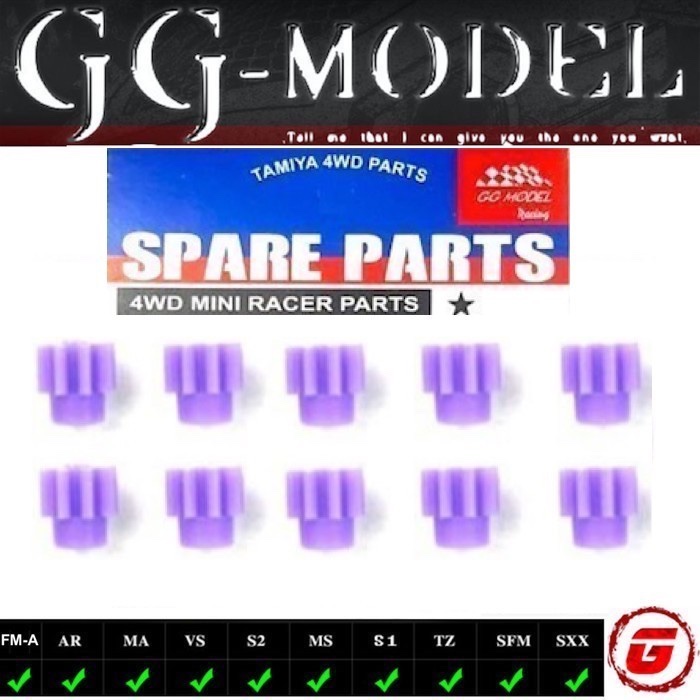 REP TAMIYA 15453 977 8T ชุดเกียร์พลาสติก (10 ชิ้น)