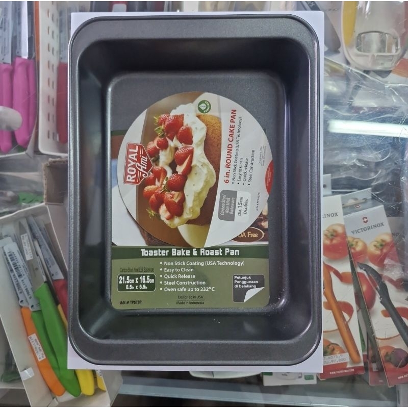 TPSTBP Royal Ami Non Stick Toaster Bake and Roast Pan 21.5x16.5xH5cm