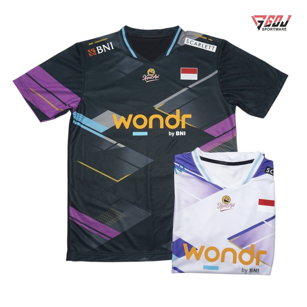 ทีมอินโดนีเซีย ใหม่ 2024 เสื้อแบดมินตันผู้ใหญ่