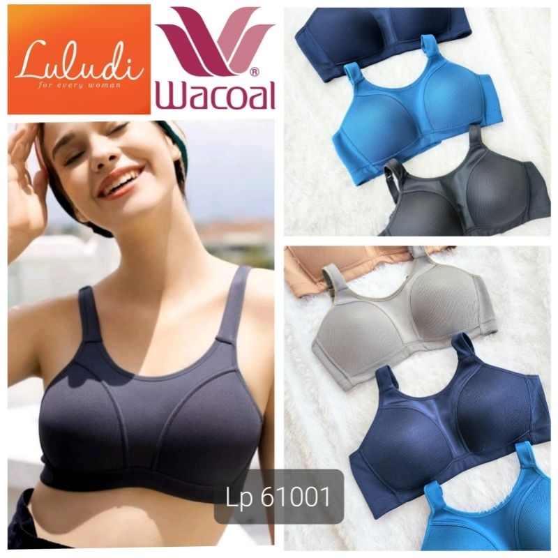 LULUDI ACTIVE LOW IMPACT SPORT BRA โดย WACOAL FULL CUP LB 61001 ไร้สายไม่มีสายไฟ LB61001 K170 ib5095