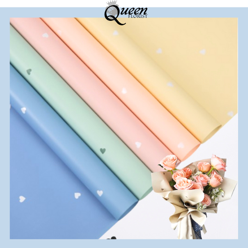 SKY 20 แผ่น กระดาษห่อดอกไม้ Florist Love Motif 6134