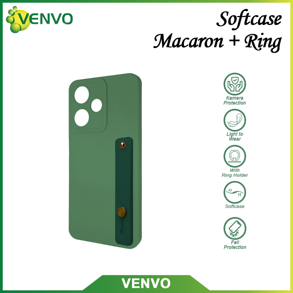 VENVO - VV16 SOFTCASE MACarn + RING Vivo V29E Y02 Y02S Y15S Y01 Y16 4G Y17 Y12 Y12i Y15 Y17S Y19 Y19