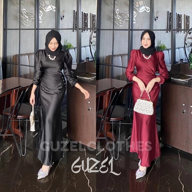- Ada JUMBO Elora ชุดโดย Guzel ผ้าไหมซาตินพรีเมี่ยมผู้หญิง & 39;s เสื้อผ้าแฟชั่นสําหรับสําเร็จการศึกษาพิธีคู่ Muslimah Gamis Eid เพื่อนเจ้าสาวงานแต่งงาน Slim Body Fit ล่าสุด Mermaid 2023 2024