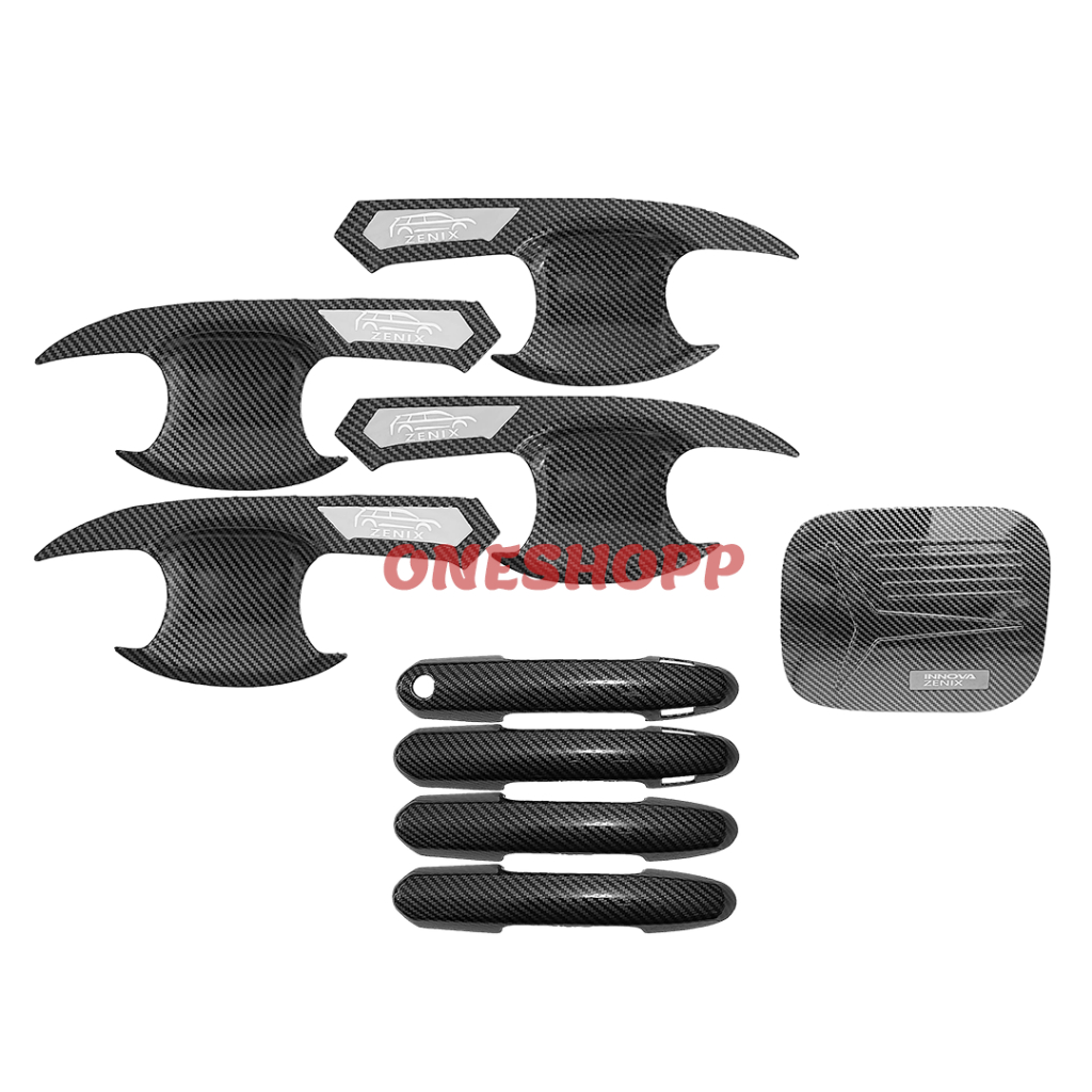 Complete Innova Zenix 2022 - 2025 Type G/V Carbon Outer Handle Tank Cover Package (PRICE FOR 1 SET)