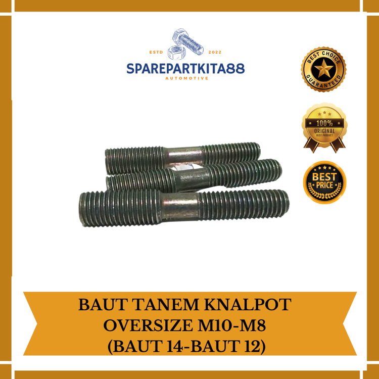 OVERSIZE EXHAUST BOLT M10-M8 (BOLT 14-BOLT 12)