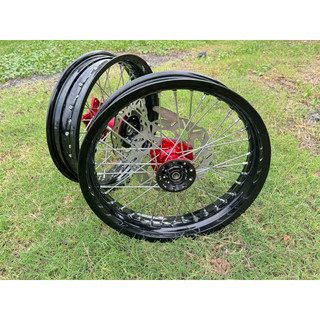 VELG SUPERMOTO CRF  KLX RING 17 250-300 300-350 SET PIRINGAN DEPAN BELAKANG