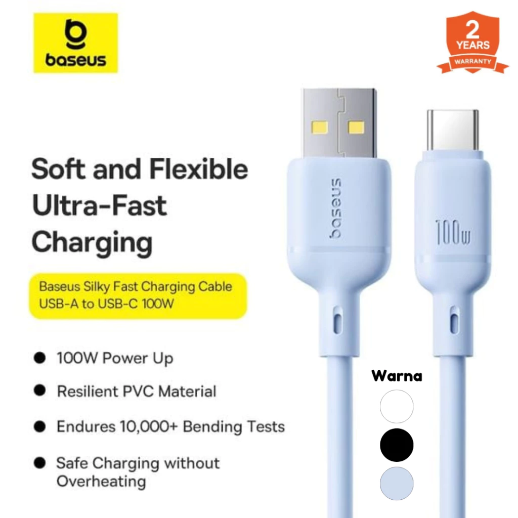 สายชาร์จ Baseus Silky Data Cable 100W Type-C 1M 2M