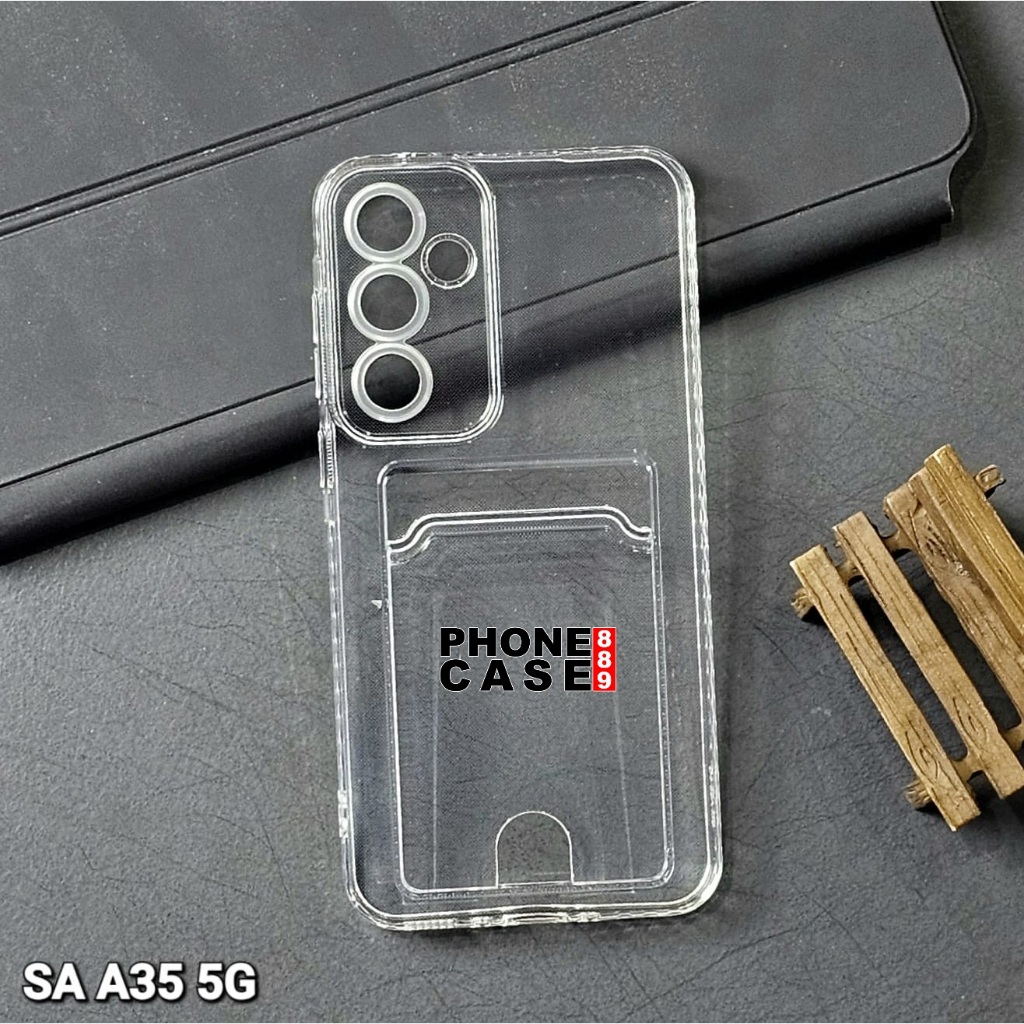 SAMSUNG A35 5G CASE CLEAR CARD SLOT SOFT CASE WALLET SAMSUNG A35 5G