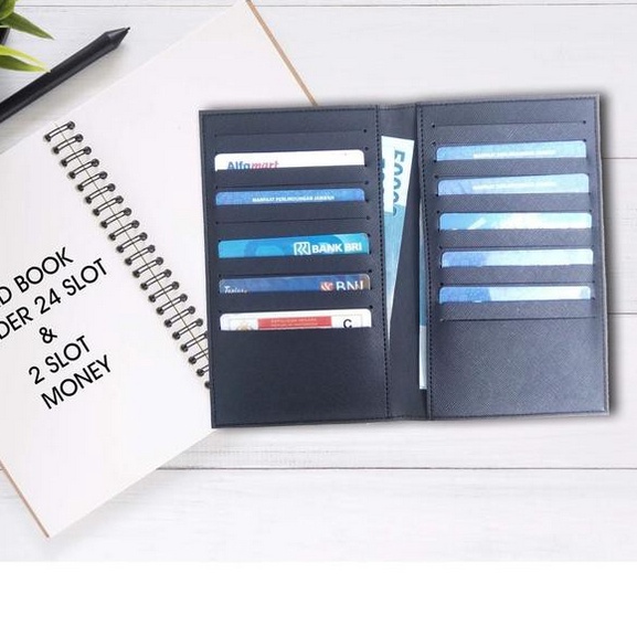 Untung BOSS 24 SLOT Book Holder Safiano 24 slot CARD HOLDER BOOK 24 SLOT CARD wallet 24 ช่อง
