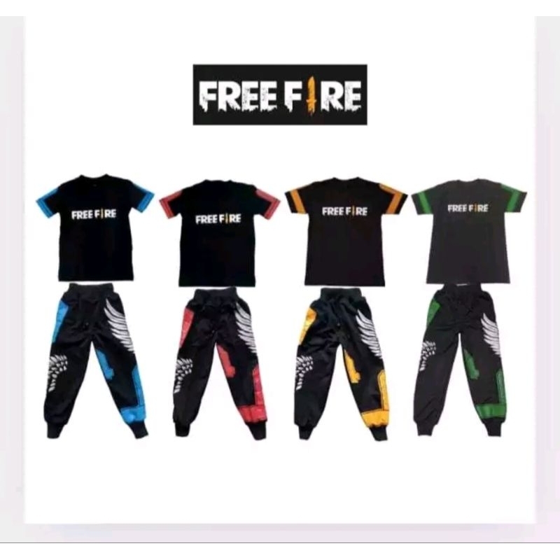 ชุดกางเกงเด็กและเสื้อยืด Angel free fire