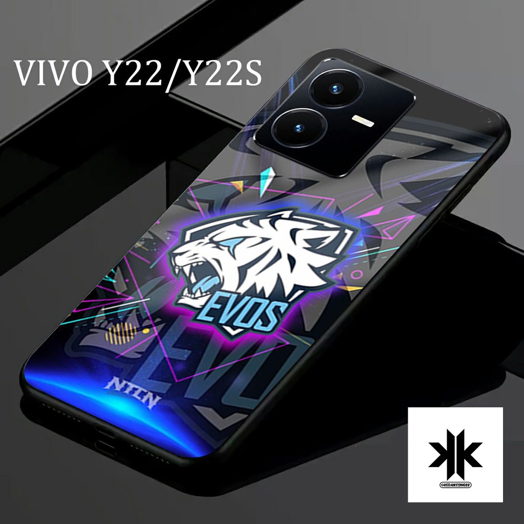 เคส HP KK06 Vivo Y22 - เคสโทรศัพท์ Vivo Y22 - Glass Softcase - Glossy Hardcase - เคสโทรศัพท์ - Phone