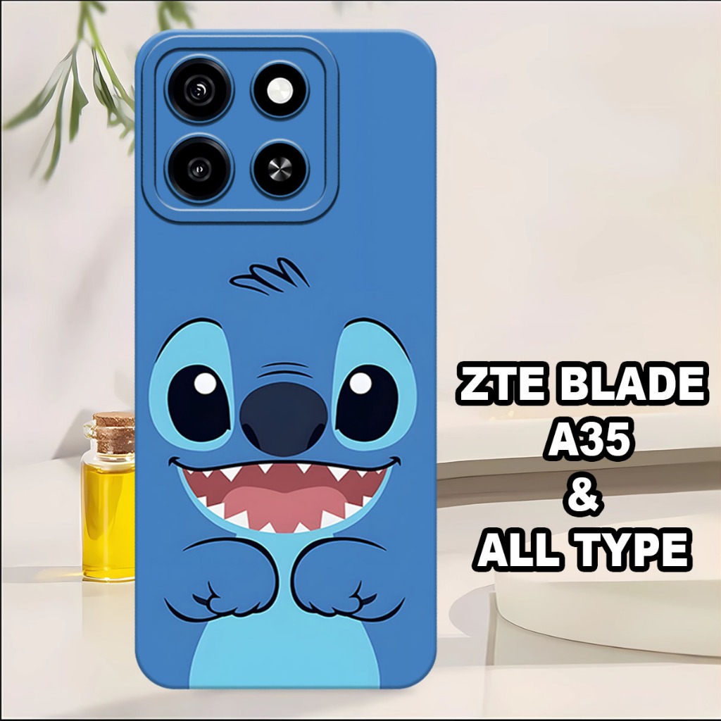 HP G56 - เคสกล้อง ZTE Blade A35 Softcase 2024 - STICH MOTIF - วัสดุยางยืดหยุ่น - เคส ZTE Blade A35 -