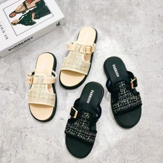 SENDAL CEWEK SLOP TALI SAMPING WEDGES PREMIUM