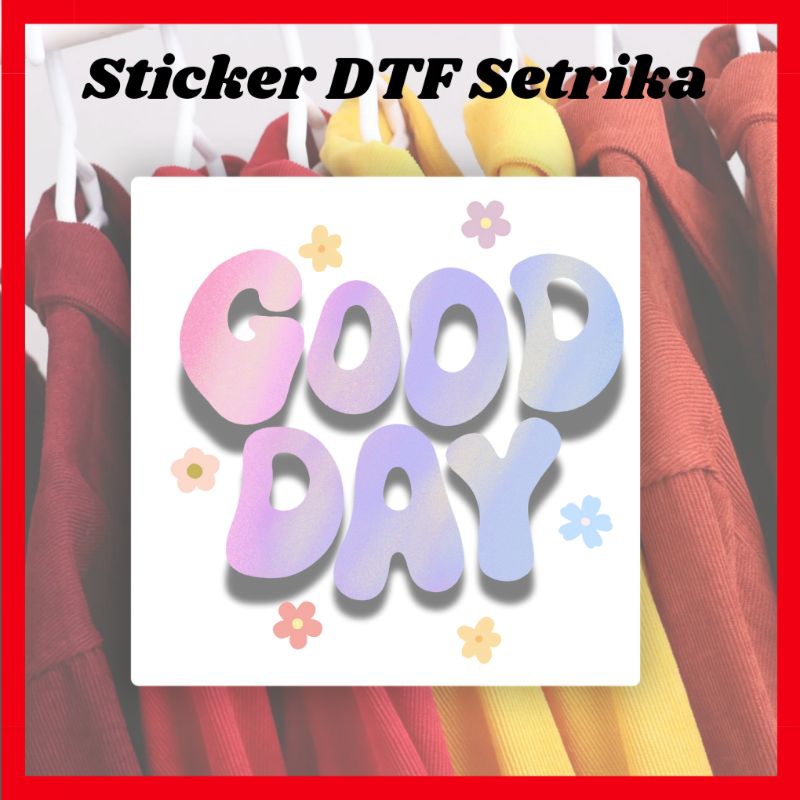 DTF สติ๊กเกอร์สกรีน Good Vibes Motif 7 x 7 Cm