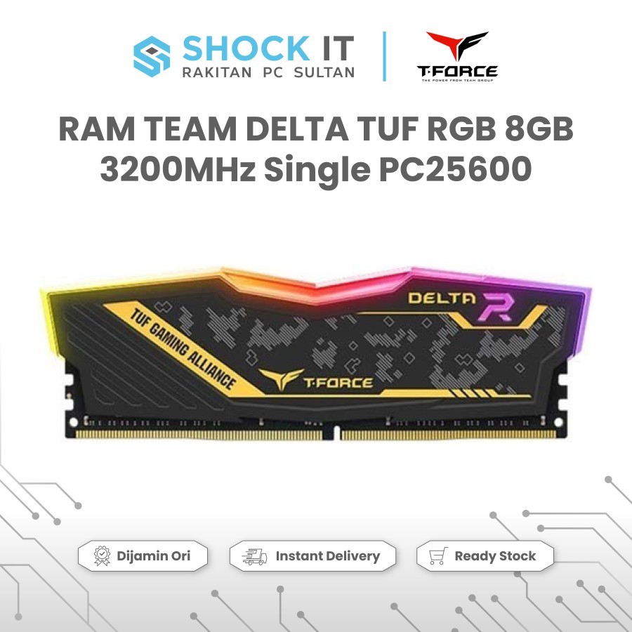 Ram TEAM DELTA TUF RGB 8GB 3200MHz Single PC25600