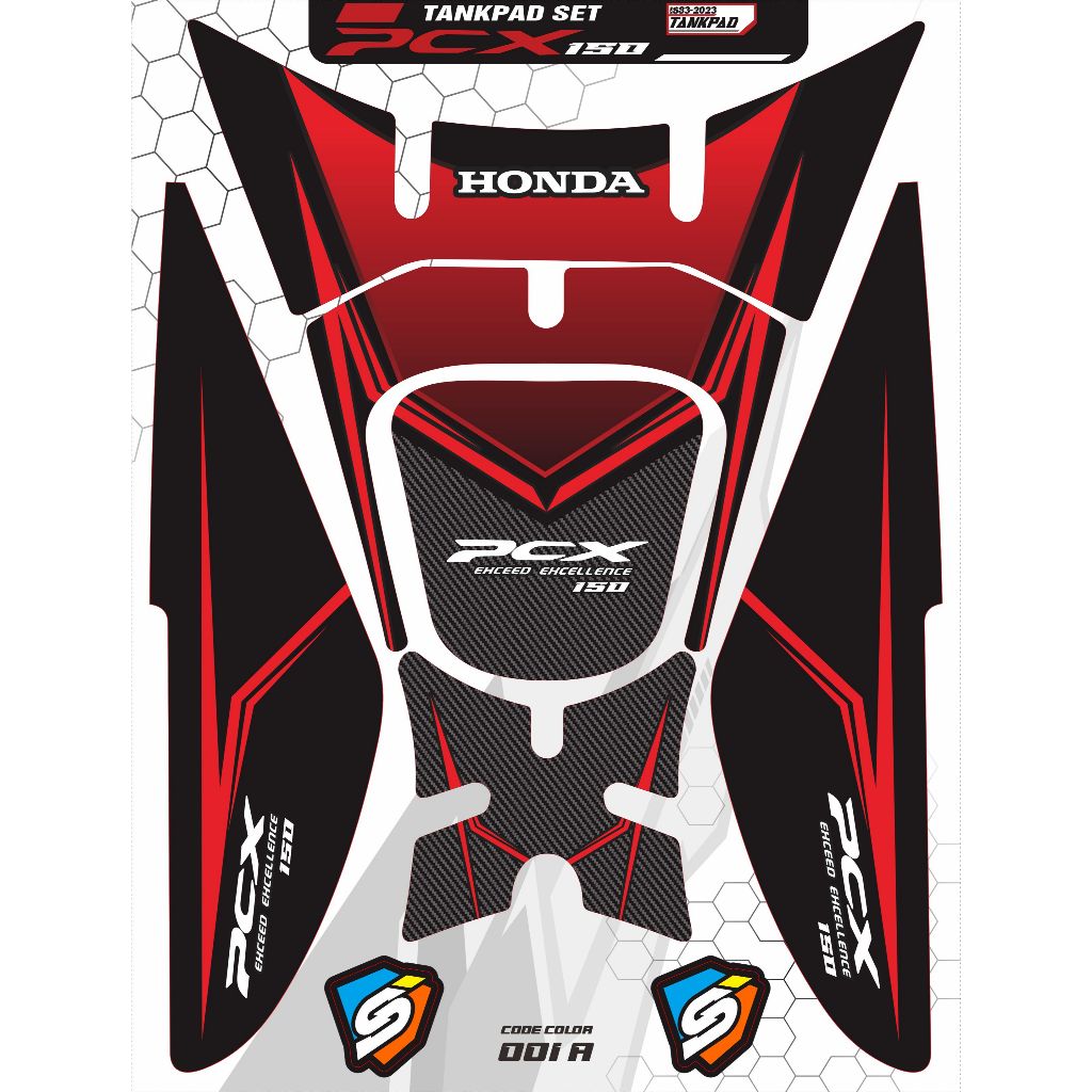 สติ๊กเกอร์ Honda PCX 150 001 Tankpad