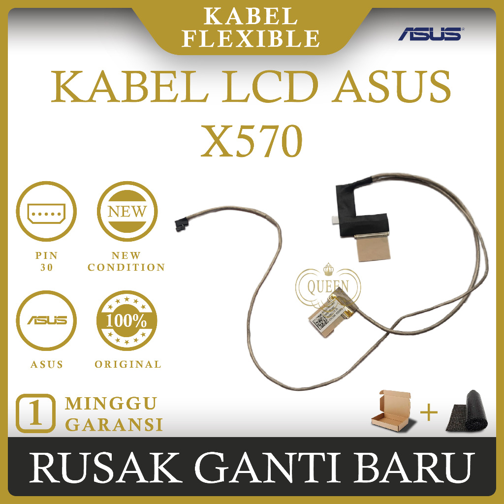 สายเคเบิลยืดหยุ่นแล็ปท็อป ASUS X570 F570 ดั้งเดิม (PIN30)