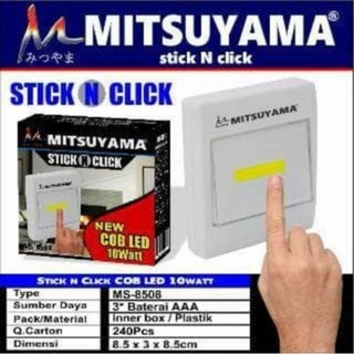 LAMPU EMERGENCY MITSUYAMA STICK AND CLICK 10 W  MS8508