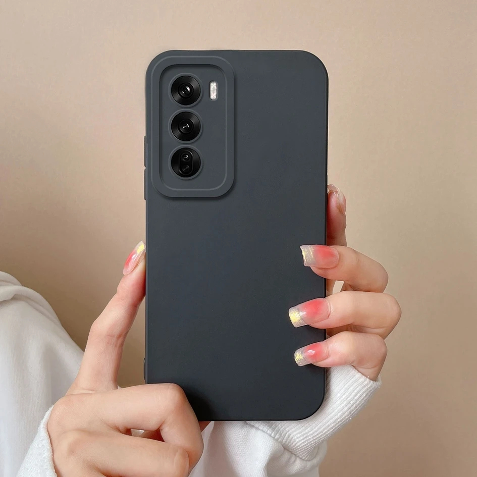 เคส Oppo Reno 12 5G - เคส Reno 12 Pro 5G Softcase PREMIUM BLACK MATTE CAMERA PROTECTION Casing Hp Op