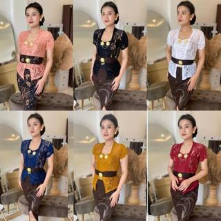 Atasan Kebaya Modern Baju Kebaya Wanita Terbaru Kebaya Kutu Baru Lilit Tumpuk Lengan Pendek Brukat Sofia Strait Melar Brokat Halus Tidak Panas Baju Adat Kebaya Bali Sovia Stretch Anak Remaja Dewasa Guru Sekolah SMP SMA SMK Graduation Kartini Day Pesta