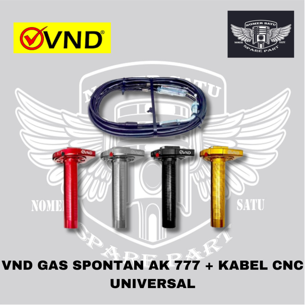 VND Aluminium Spontan Type AK 777 Universal + สายแก๊ส CNC แท้ 100%