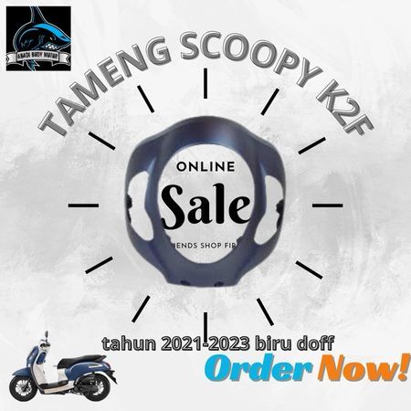 ฝาครอบ FR TOP SCOPY 2021 HEADLIGHT SHIELD SCOOPY K2F SCOOPY ESP LED ใหม่ PRESTIGE 2021 K2F BLUE DOFF