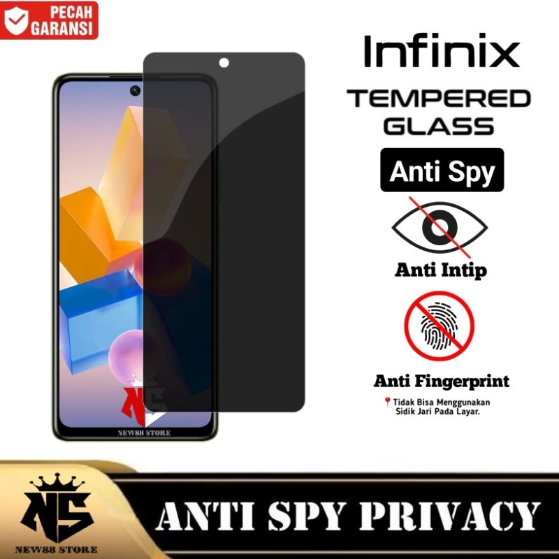 กระจกนิรภัย Anti Spy Infinix Hot 30 5G 30i 30 Play 40 40i 40 Pro 50 5G Gt 10 Pro Gt 20 Pro
