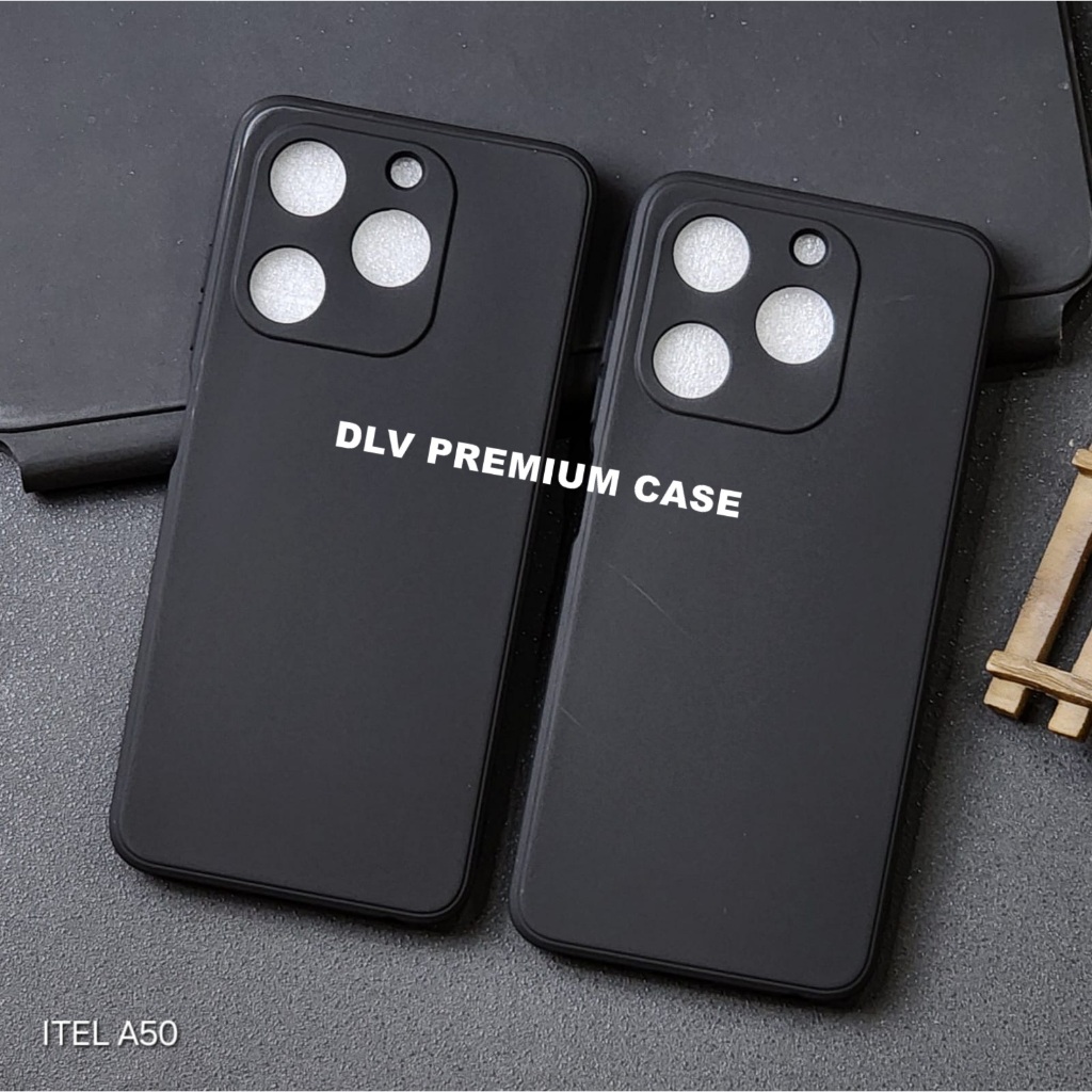 ITEL A50 MACAROON BLACK PREMIUM SOFT CASE BLACK ITEL A50 MSB