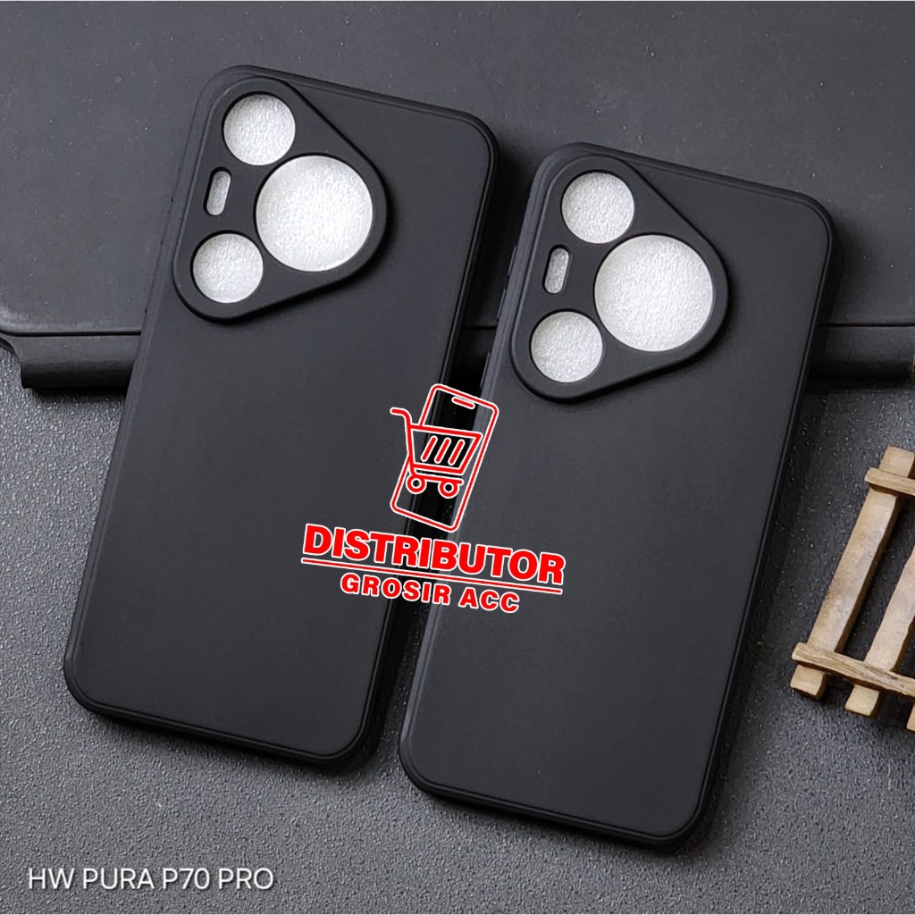 HUAWEI PURA P70 PRO CASE MACAROON BLACK PREMIUM SOFT CASE สีดํา HUAWEI PURA P70 PRO MSB