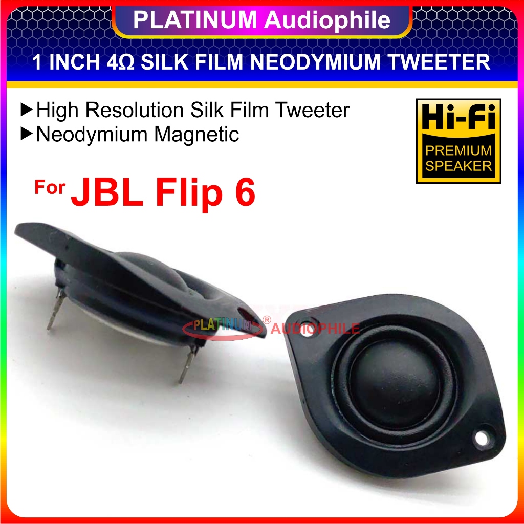 ทวีตเตอร์ 35 มม. 4 โอห์มสําหรับ JBL Flip 6 รุ่นผ้าไหม Neodymium ฟิล์ม Toler ลําโพง F6