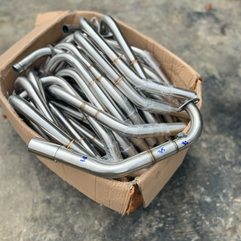 (VARIO 160 PCX 160) ไอเสียคอ Header ประเภท Ceklis ทุกรุ่น Honda PCX 160 และ VARIO 160 สแตนเลสดัดเทศกาล
