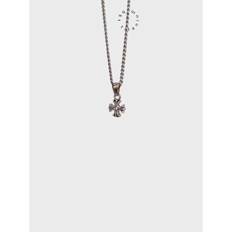 ผู้ชายสีเงินหรูหรา BKT TITANIUM Stainlees สร้อยคอโซ่เหล็ก เครื่องประดับผู้ชาย