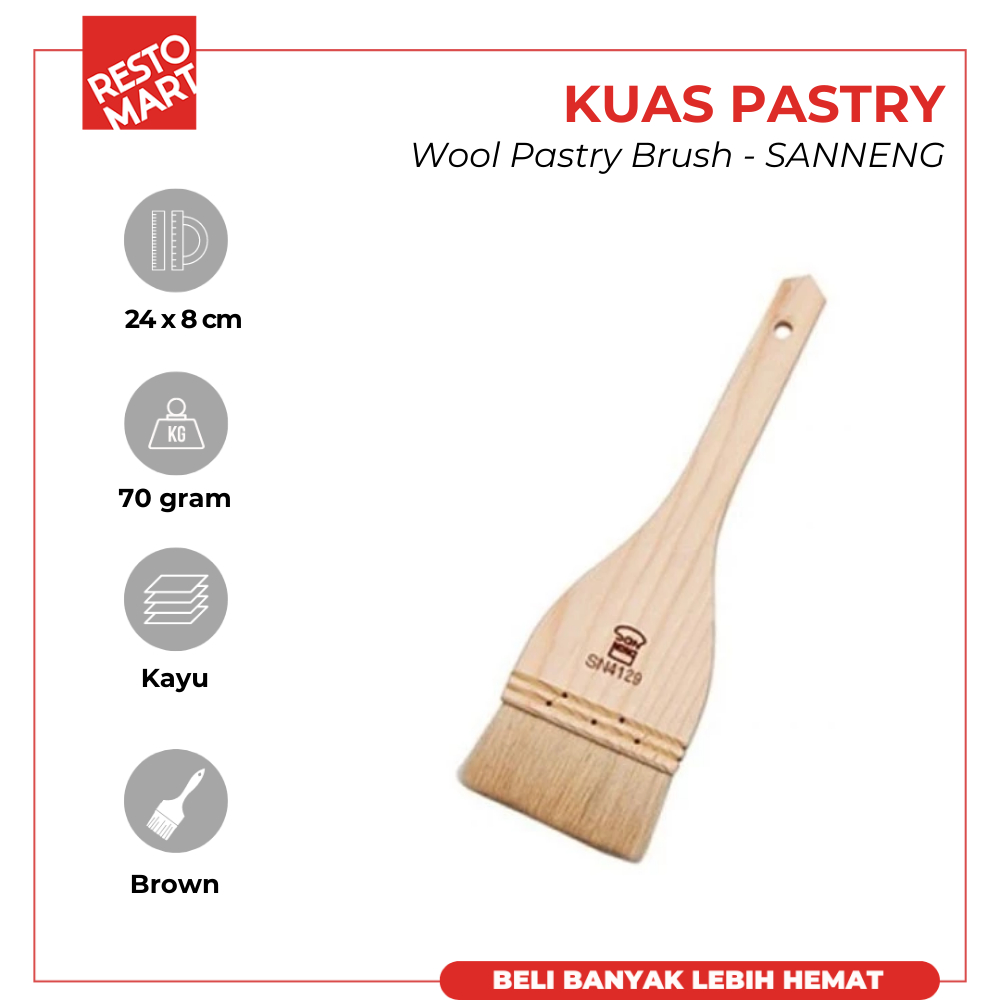 BI Pastry Brush / Wool Pastry Brush Sanneng Nylon (2439003)(F3)