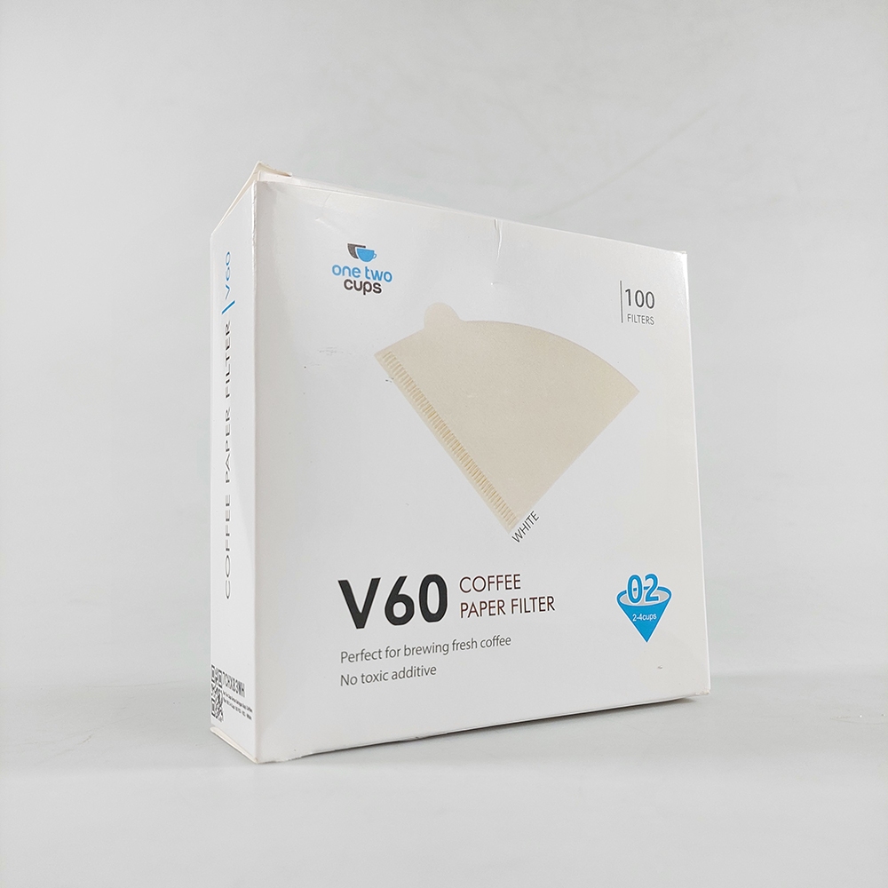 COFFEE FILTER V60 / One Two Cups Coffee Filter กระดาษกรองกาแฟ V60 100 ชิ้น