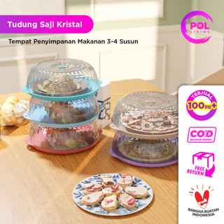 POL - Tudung Saji Kristal 3 & 4 Susun Anti Pecah